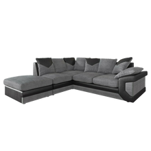 Dino Black/Grey Left Arm Or Right Arm Corner And 3+2 Seater Sofa - Prime Furniture