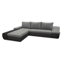 Toronto Corner Black/Grey Left And Right Arm Sofa Bed With Storage