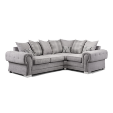 Verona Fabric Corner And 3+2 Seater Grey Sofa