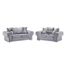 Verona Fabric Corner And 3+2 Seater Grey Sofa